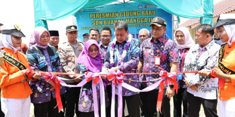 Bupati Tangerang Resmikan Revitalisasi SDN Buaran Mangga IV, Dorong Kolaborasi CSR dan Bus Sekolah Gratis