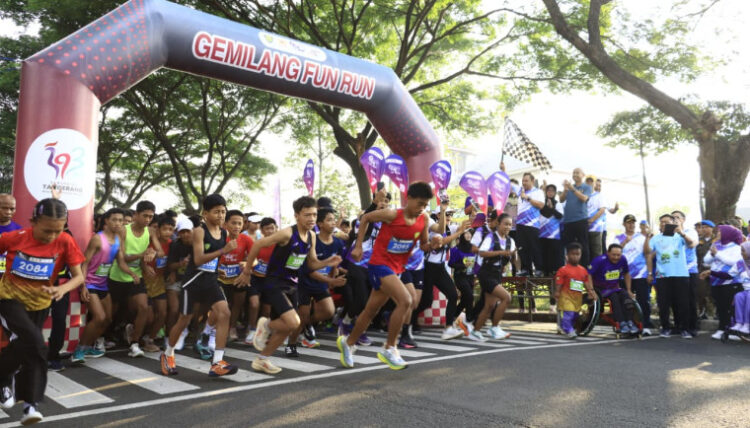 Ribuan Warga Tumpah Ruah di Gemilang Fun Run 5K, Meriahkan HUT ke-393 Kabupaten Tangerang dan Haornas ke-42