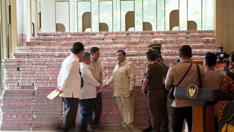 Presiden Prabowo Saksikan Penyerahan Uang Pengganti Rp13,25 Triliun dari Kasus Korupsi Ekspor CPO
