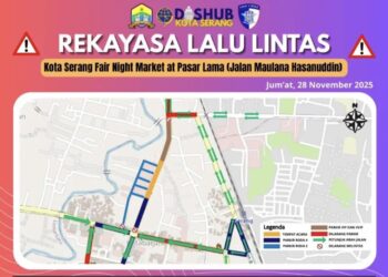 Dishub Kota Serang Terapkan Rekayasa Lalu Lintas untuk Kota Serang Fair Night Market