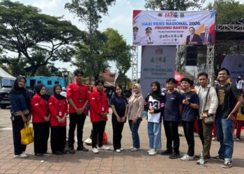 Kick Off HPN 2026 dan Jalan Santai Bersama Kapolri, diikuti Mahasiswa Unsera