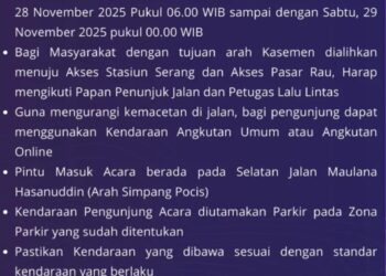 Kota Serang Fair Night Market Digelar, Jalan Maulana Hasanuddin Ditutup Sementara