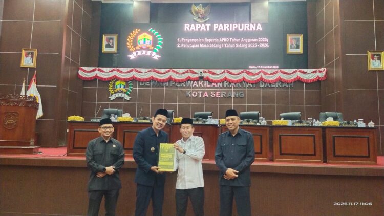 DPRD Kota Serang Gelar Paripurna Penyampaian Raperda APBD 2026