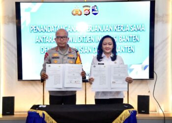 Kanwil Imigrasi dan Polda Banten Teken PKS Optimalisasi Desa Binaan untuk Cegah TPPO