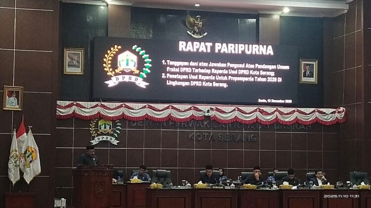 DPRD Kota Serang Bahas Empat Raperda Usulan untuk Masuk Propemperda 2026