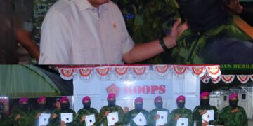 10 Prajurit Petarung Marinir TNI AL Terima KPLB dari MENHAN RI