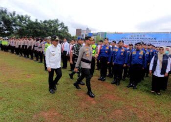 Wali Kota Tangerang Pimpin Apel Gelar Pasukan Pengamanan Malam Tahun Baru 2026