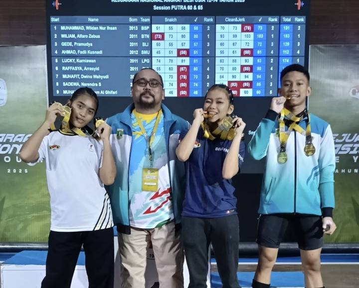 Atlet Angkat Besi Kota Tangerang Raih 9 Medali Emas di Kejurnas Pre Youth U-12 dan U-14