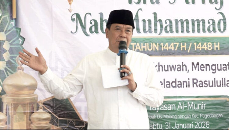 Bupati Tangerang Hadiri Pengajian Rutin dan Peringatan Isra Mi’raj di Majelis Taklim Al-Munir